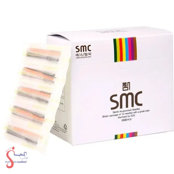 سوزن استریل طب سوزنی SMC سایز 75×0.30 بسته 1000 عددی اورجینال کرهای